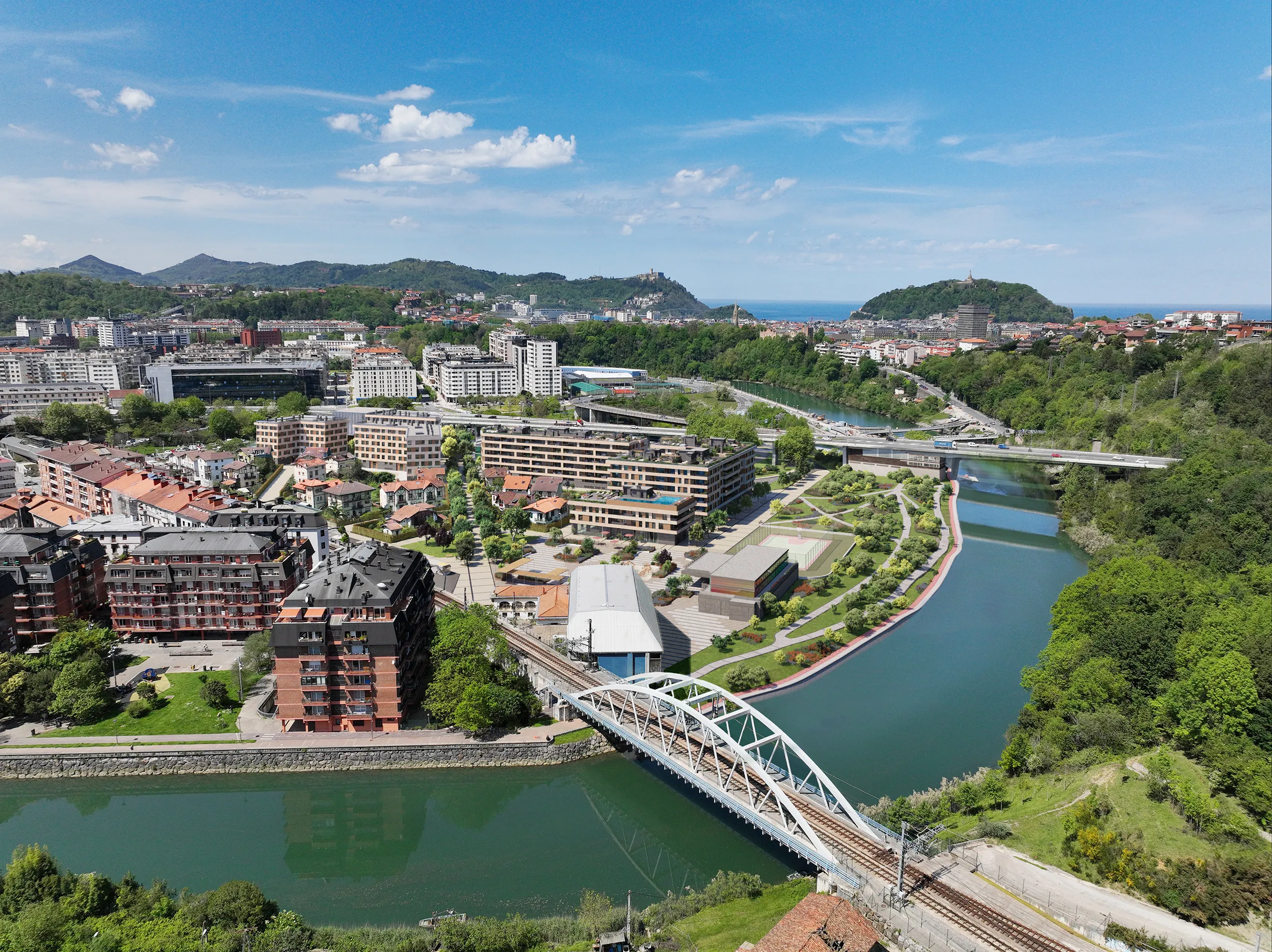 Piso San Sebastian San Sebastian Aerial view Photorealistic Visualization