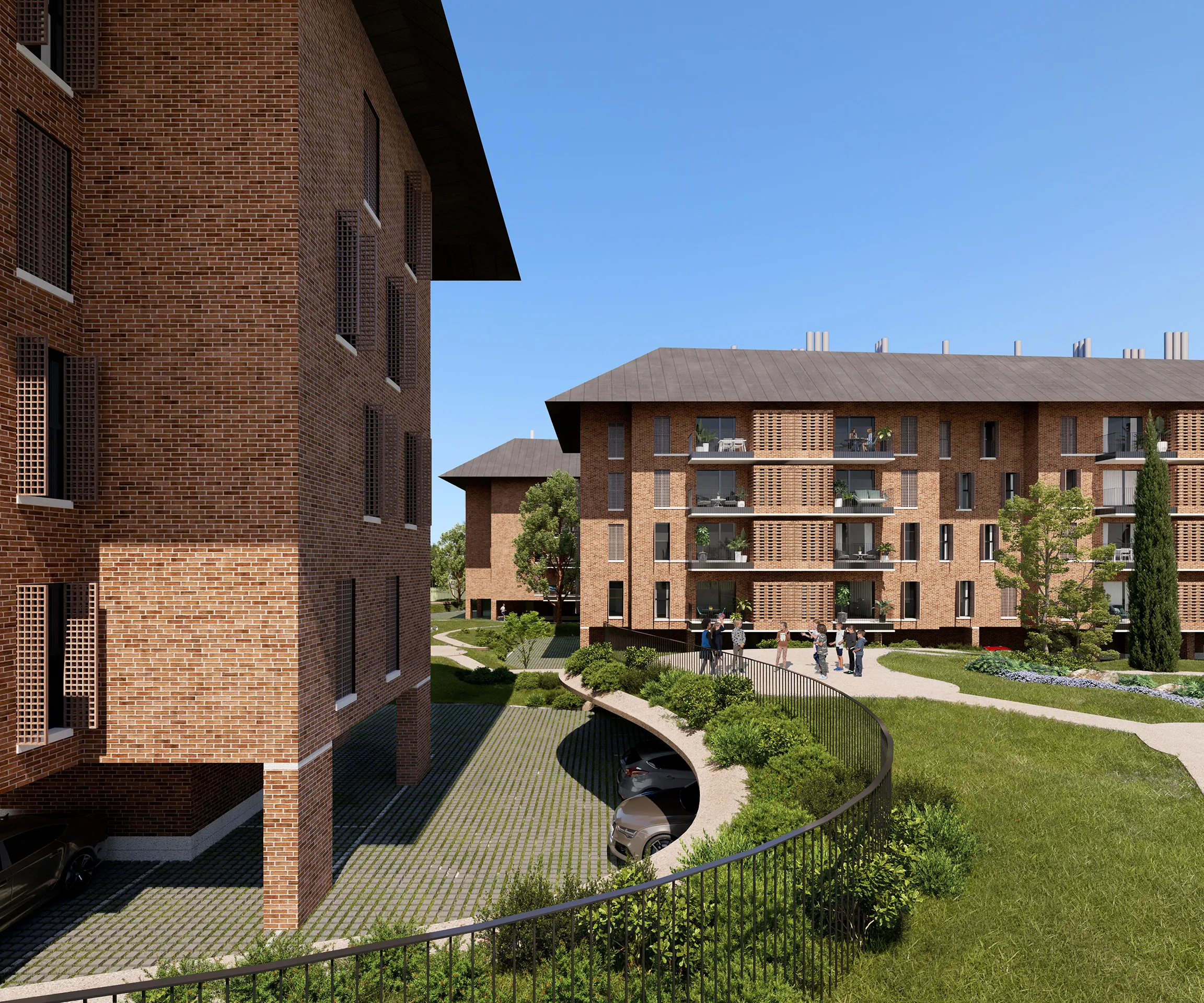 Majadahonda Piso Madrid Fassade eye level Architectural Cgi