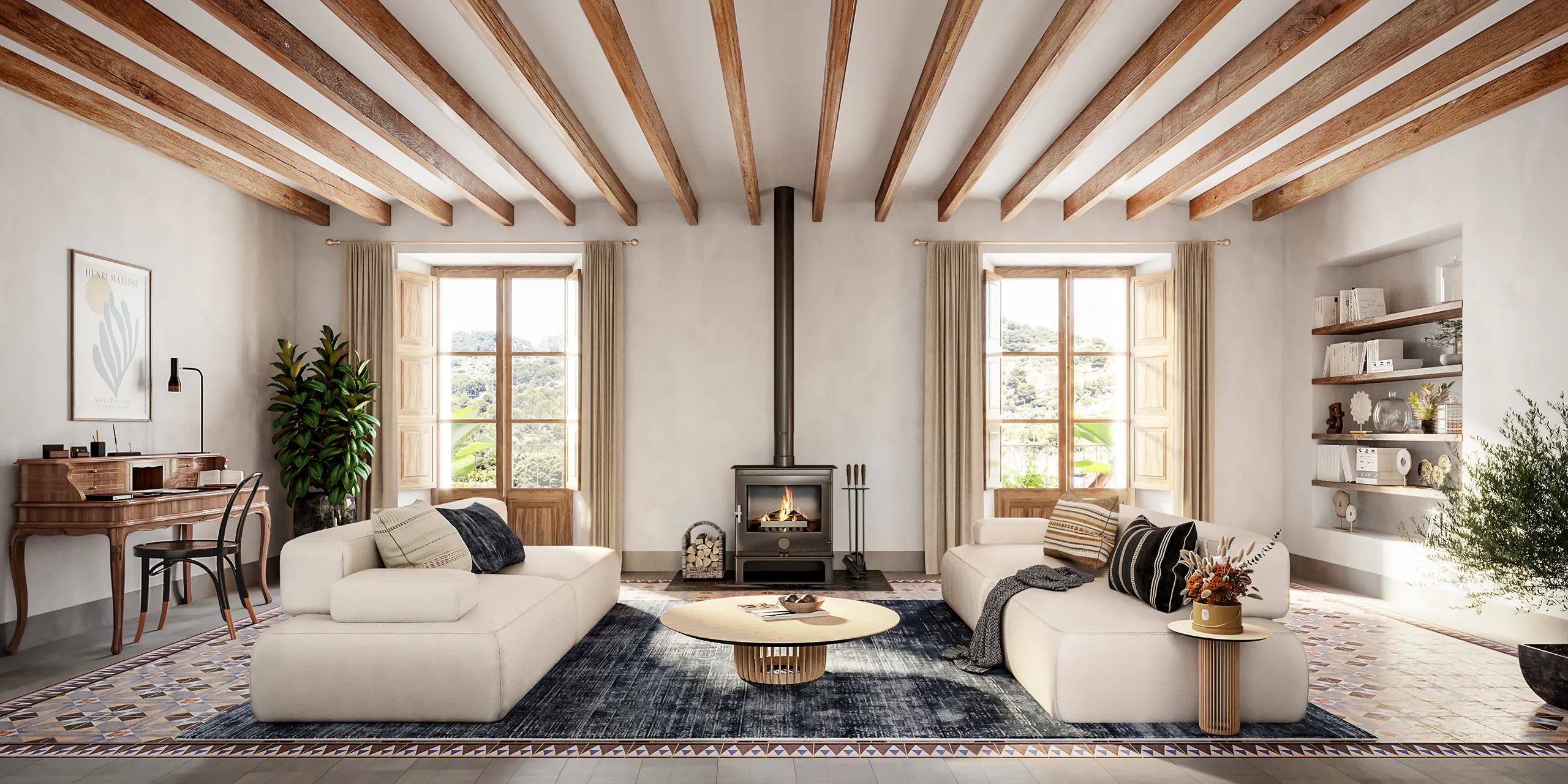 Townhouse Soller Mallorca Living Architecture Visualization