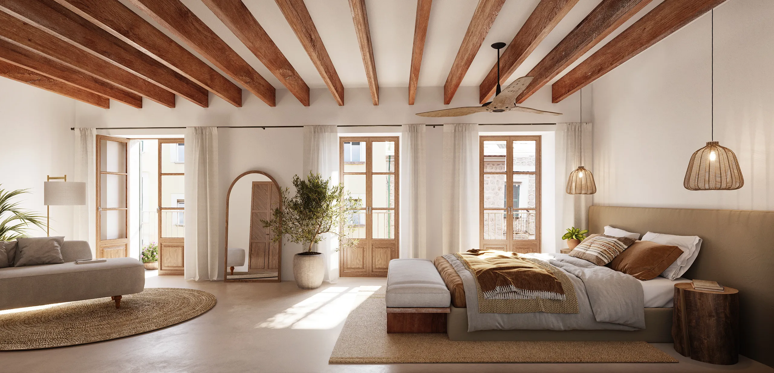 House Soller Mallorca Bedroom Architectural Virtual Tour