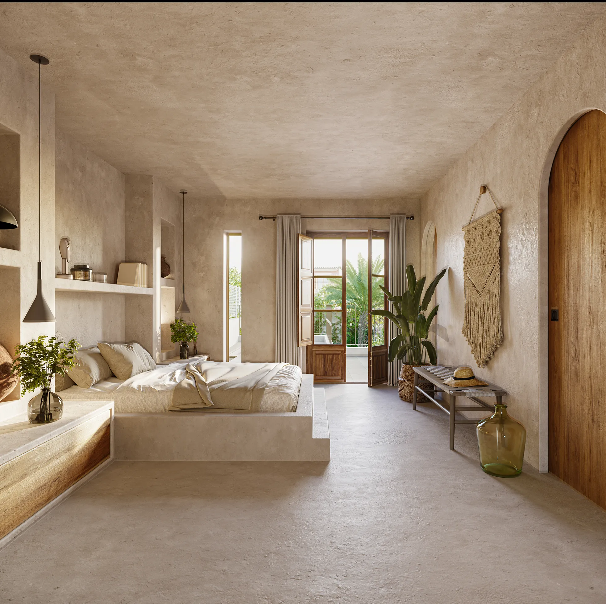 Casa Alaro Mallorca Dormitorio visualizacion arquitectonica