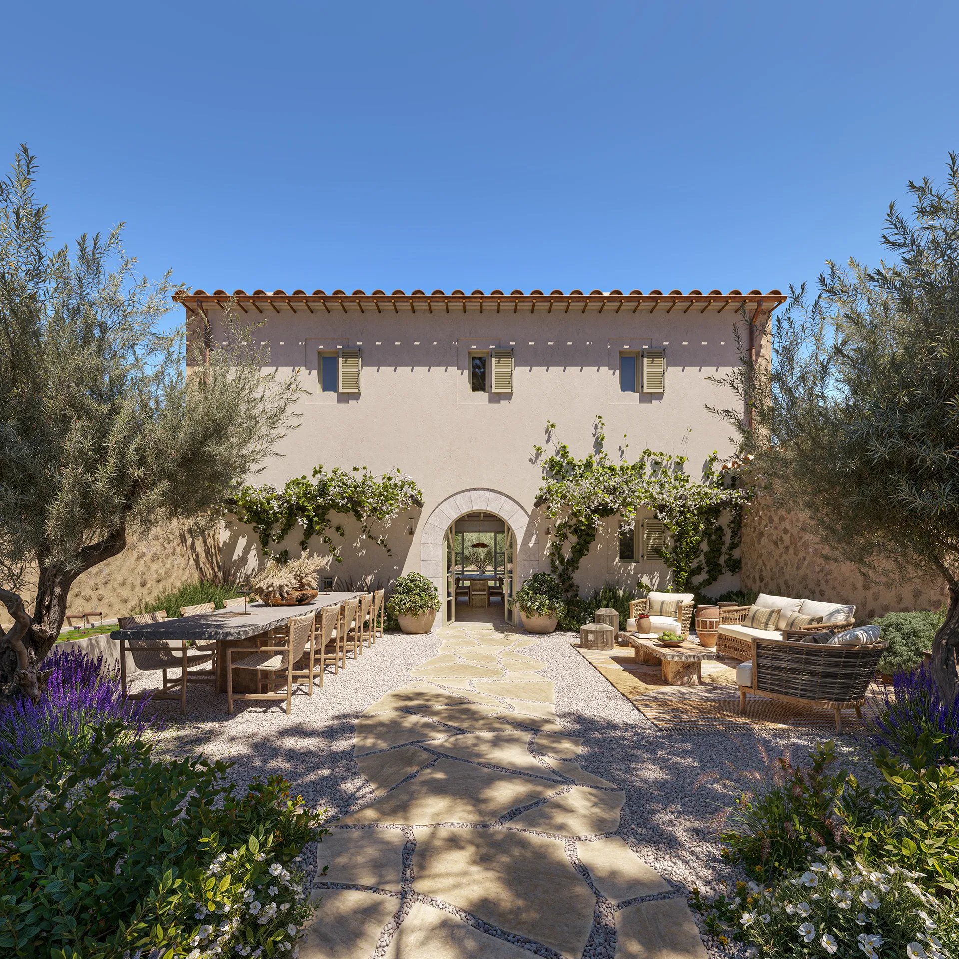 Villa Sta Maria Mallorca Entrada 3D Inmobiliario