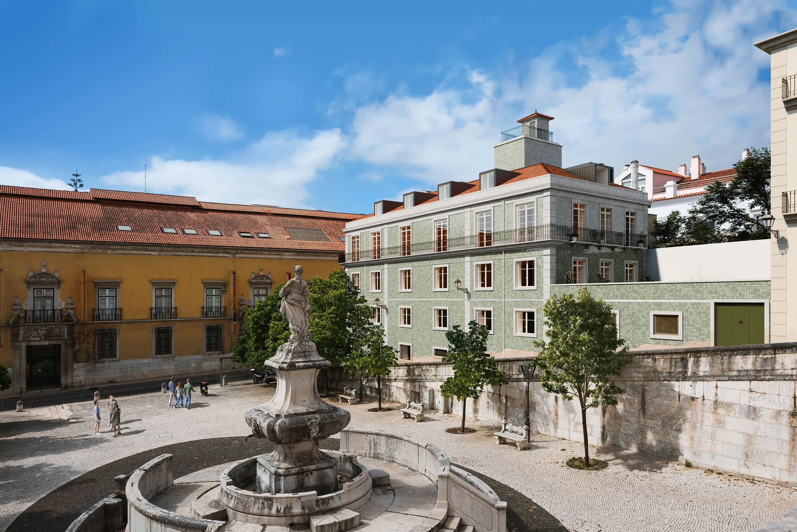 Pinheiro Residences Lisboa Portugal Fassade eye level Architectural 3D