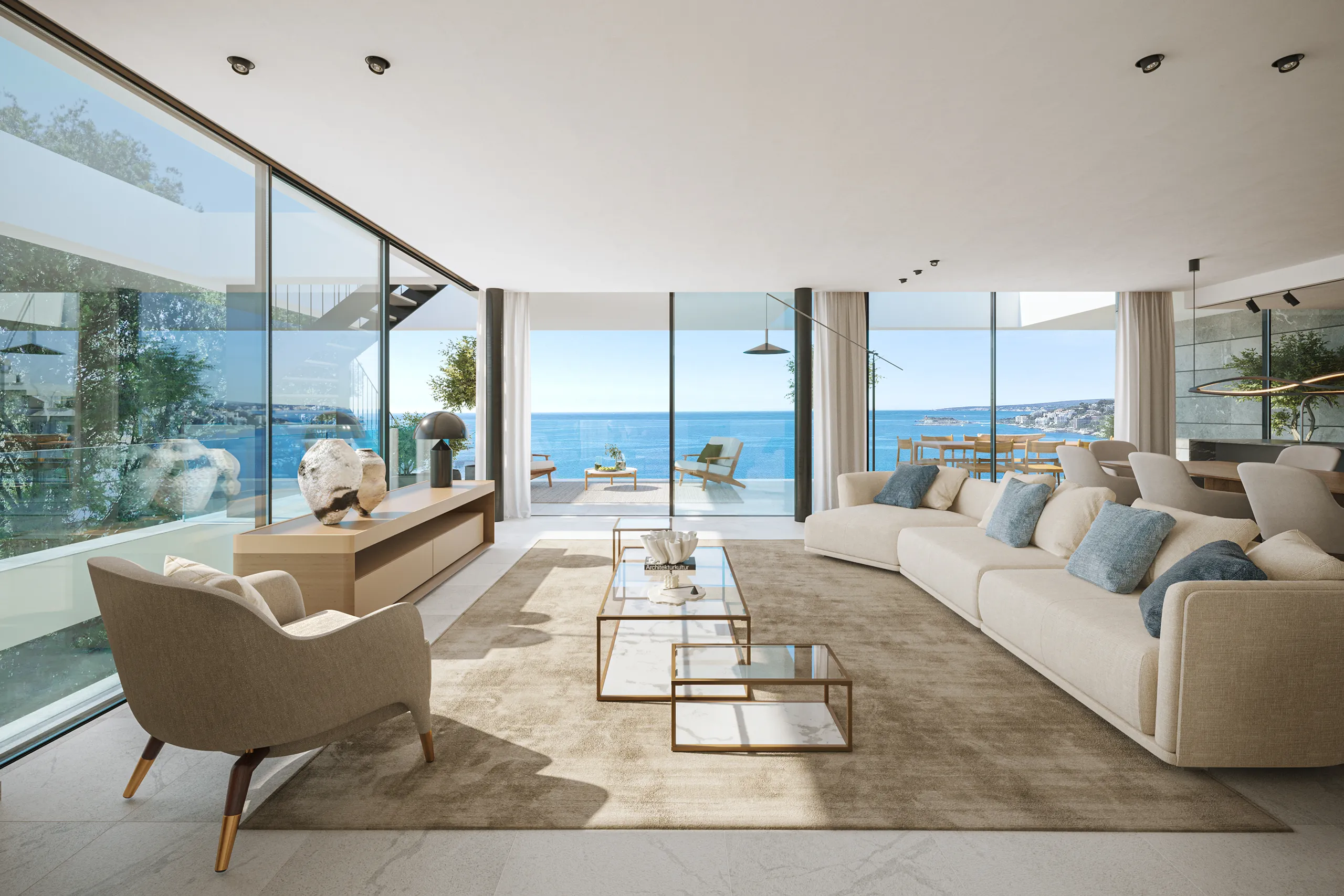 Ever Marivent Apartments Palma Mallorca Living photorealistic rendering