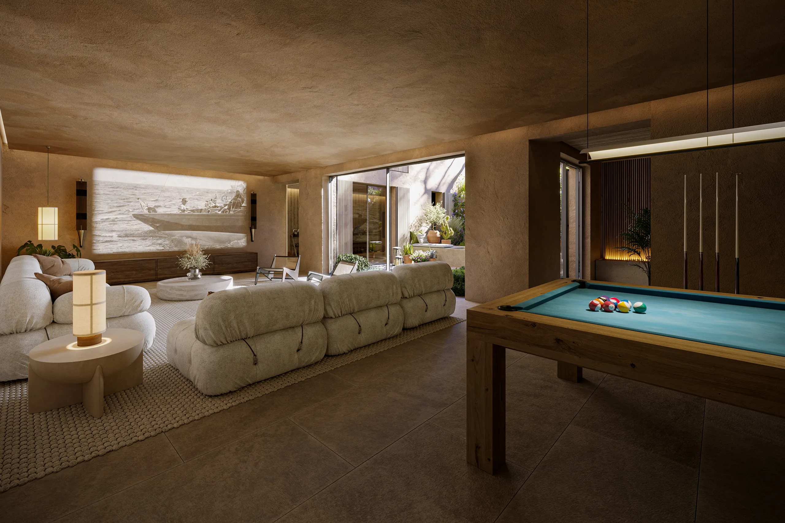 Villa Formentera Common Areas Architectural Cgi