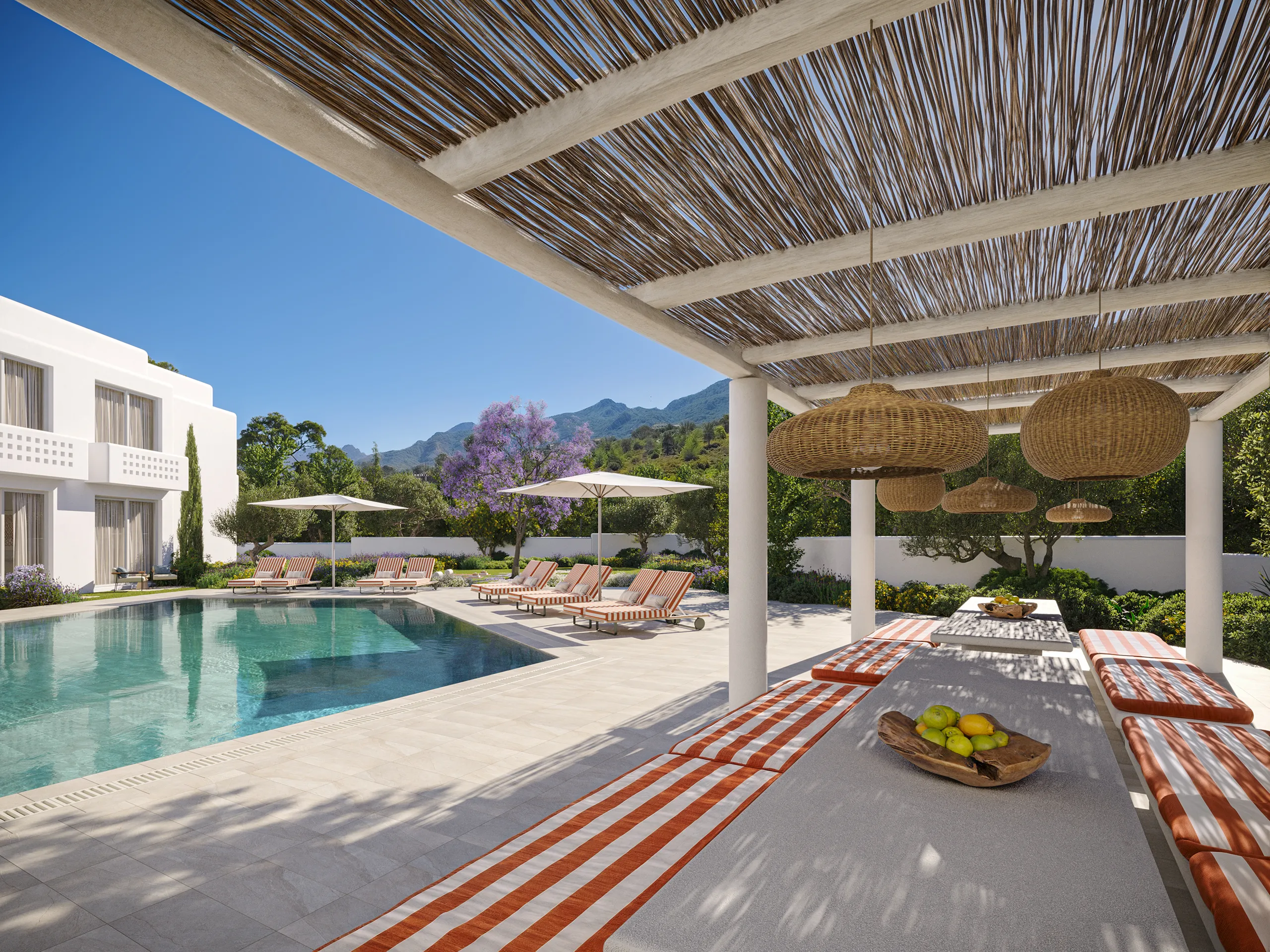 Housing Kyrenia Cyprus Pergola real estate renders