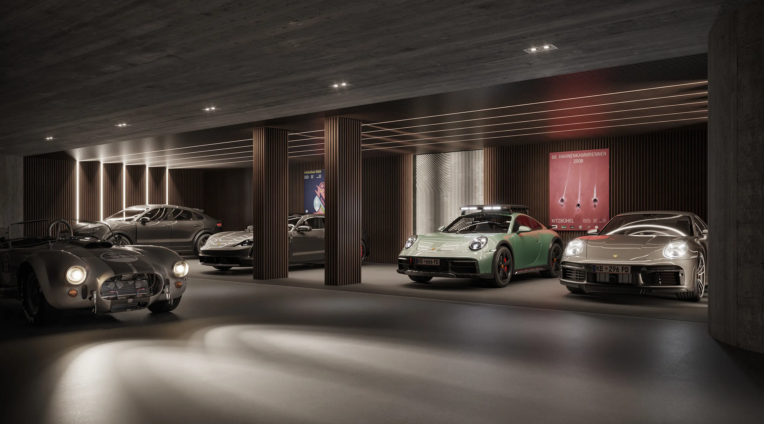Villa Kitzbühel Austria Garage Architectural Renders