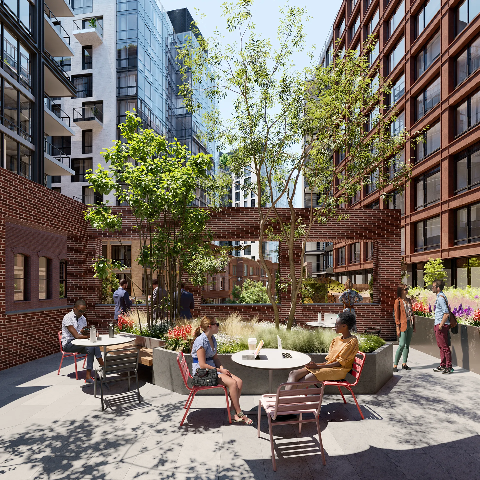 The Stacks Masterplan Washington Usa Common Areas Photorealistic Renders