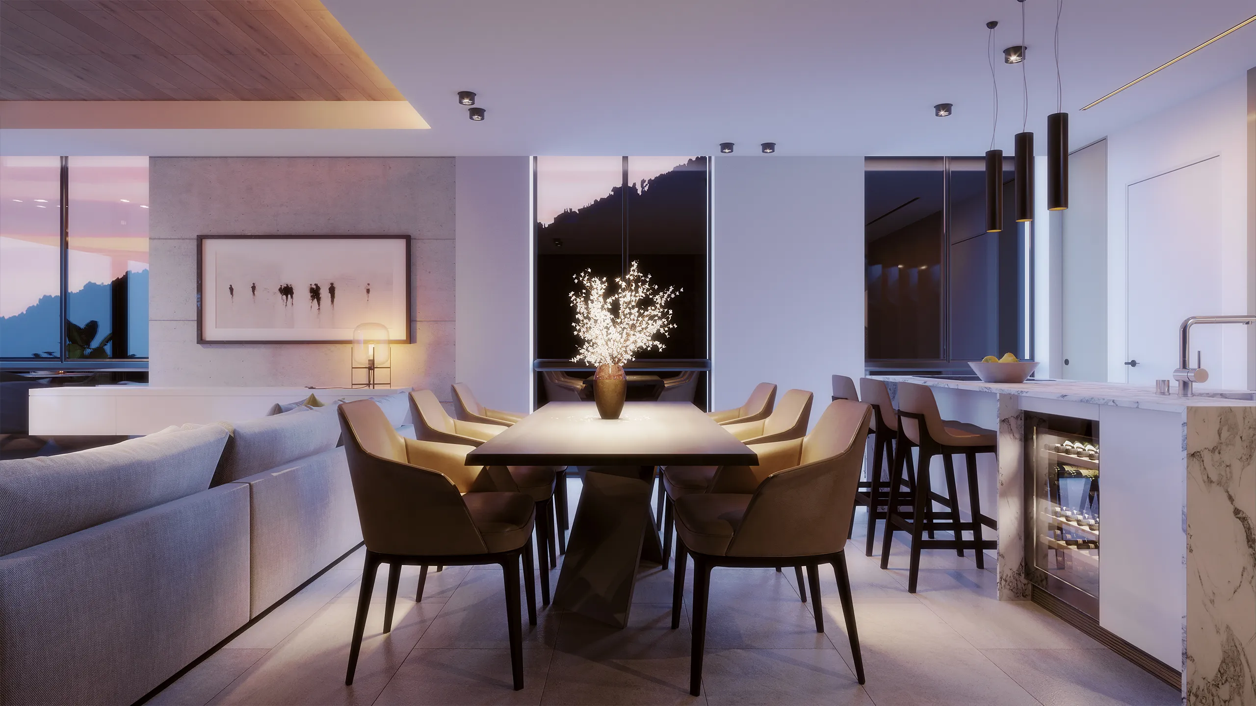 apartamento Costa Den Blanes Mallorca Comedor visualizacion arquitectonica