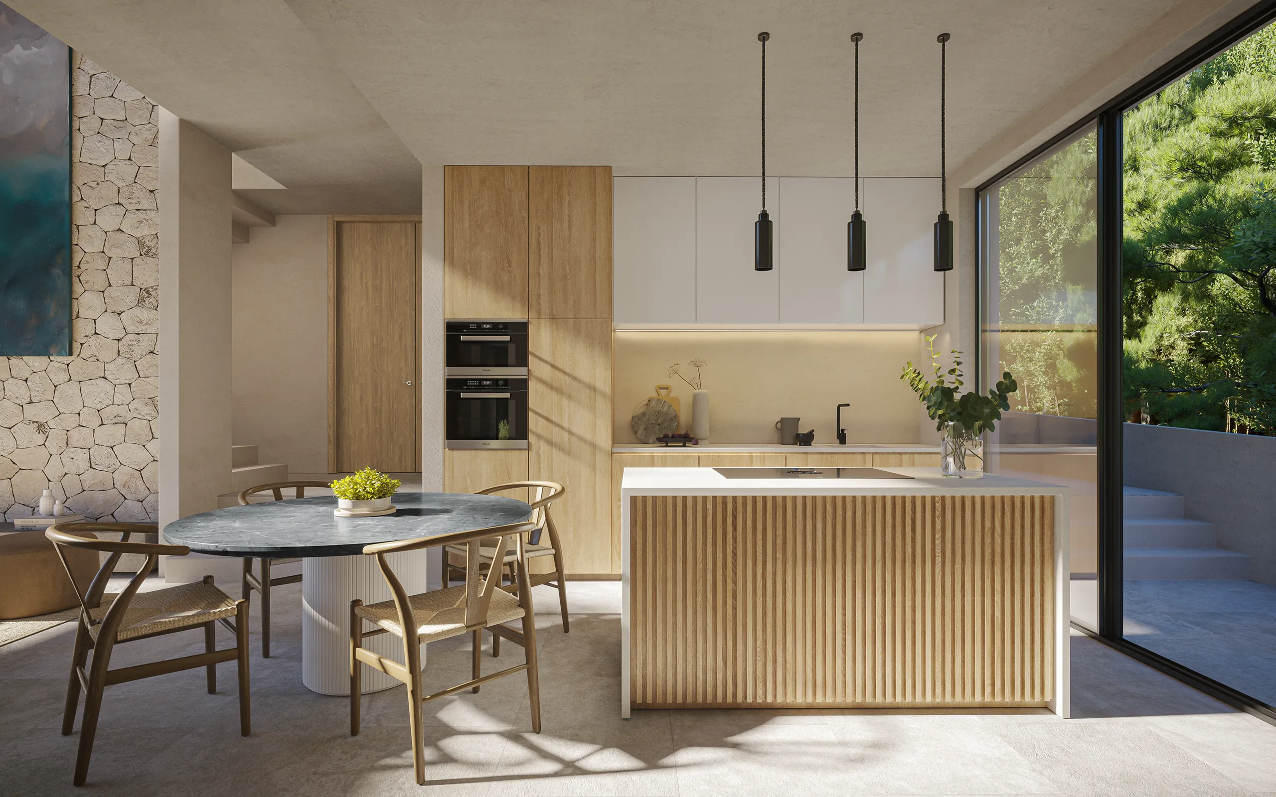 House Alcudia Mallorca Dining Architectural Vr