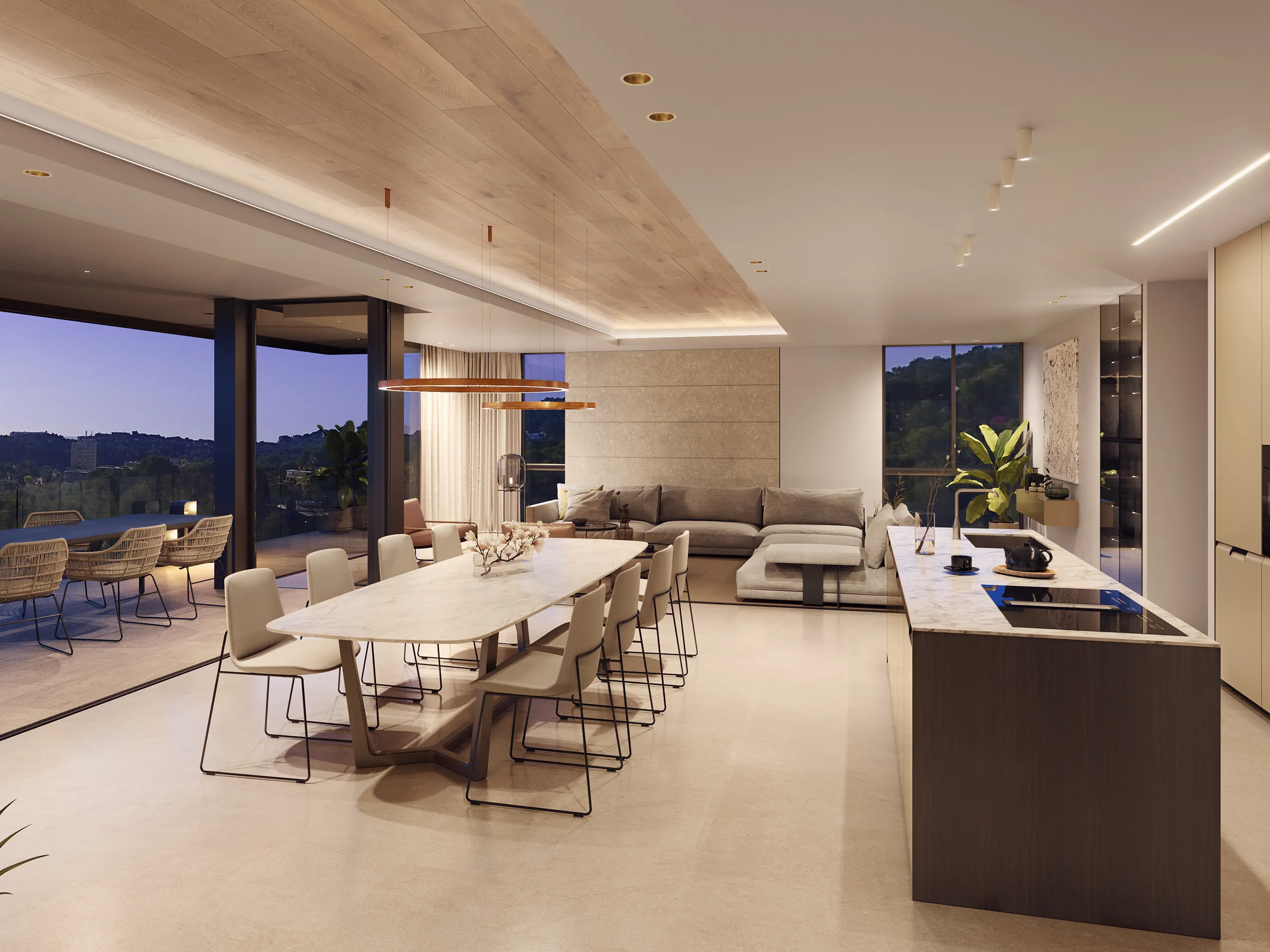apartamento Costa Den Blanes Mallorca cocina VR arquitectonica