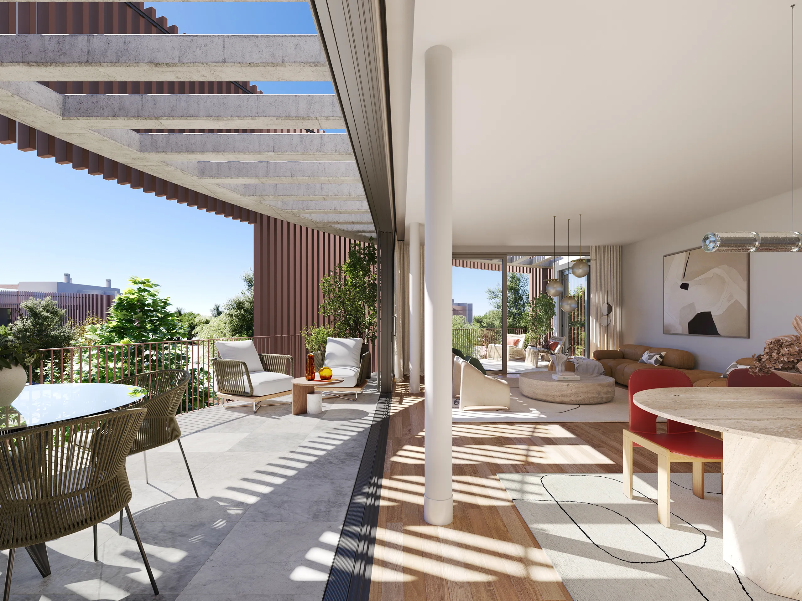Viviendas Aravaca Madrid Comedor Render arquitecturas
