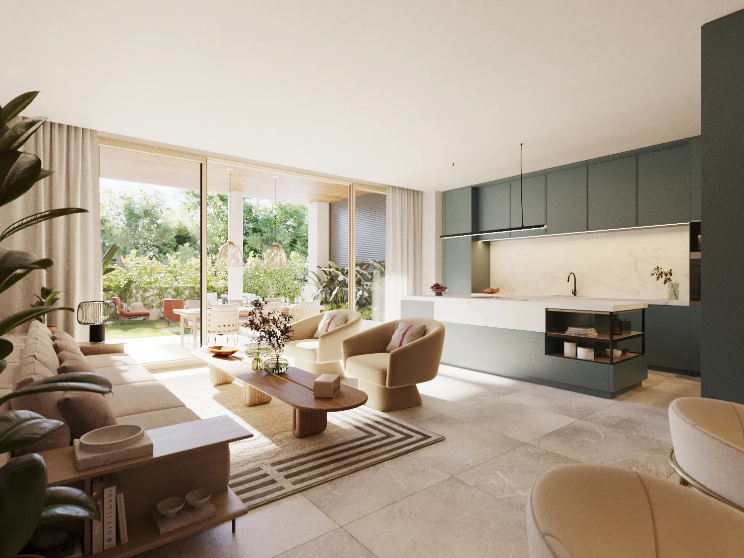 Ciudad Jardin Apartments Mallorca Living Architectural Cgi