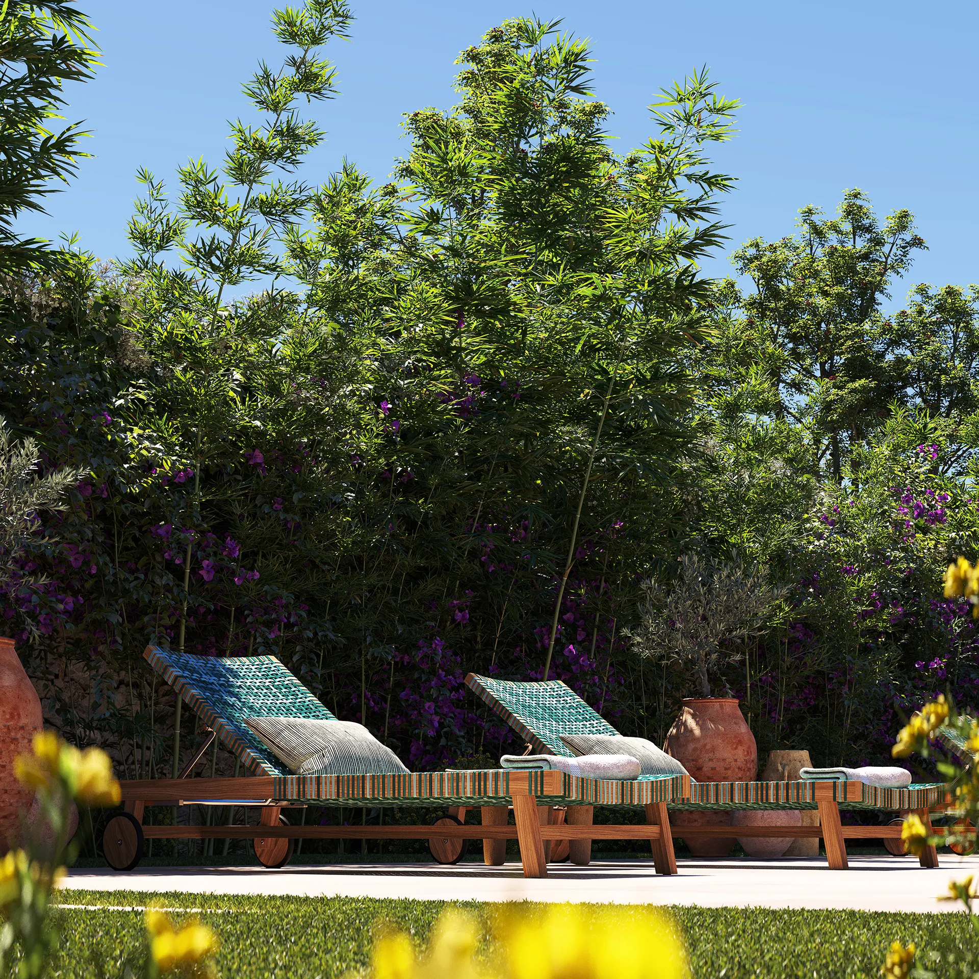 House Lloseta Mallorca Pool Architectural 3D