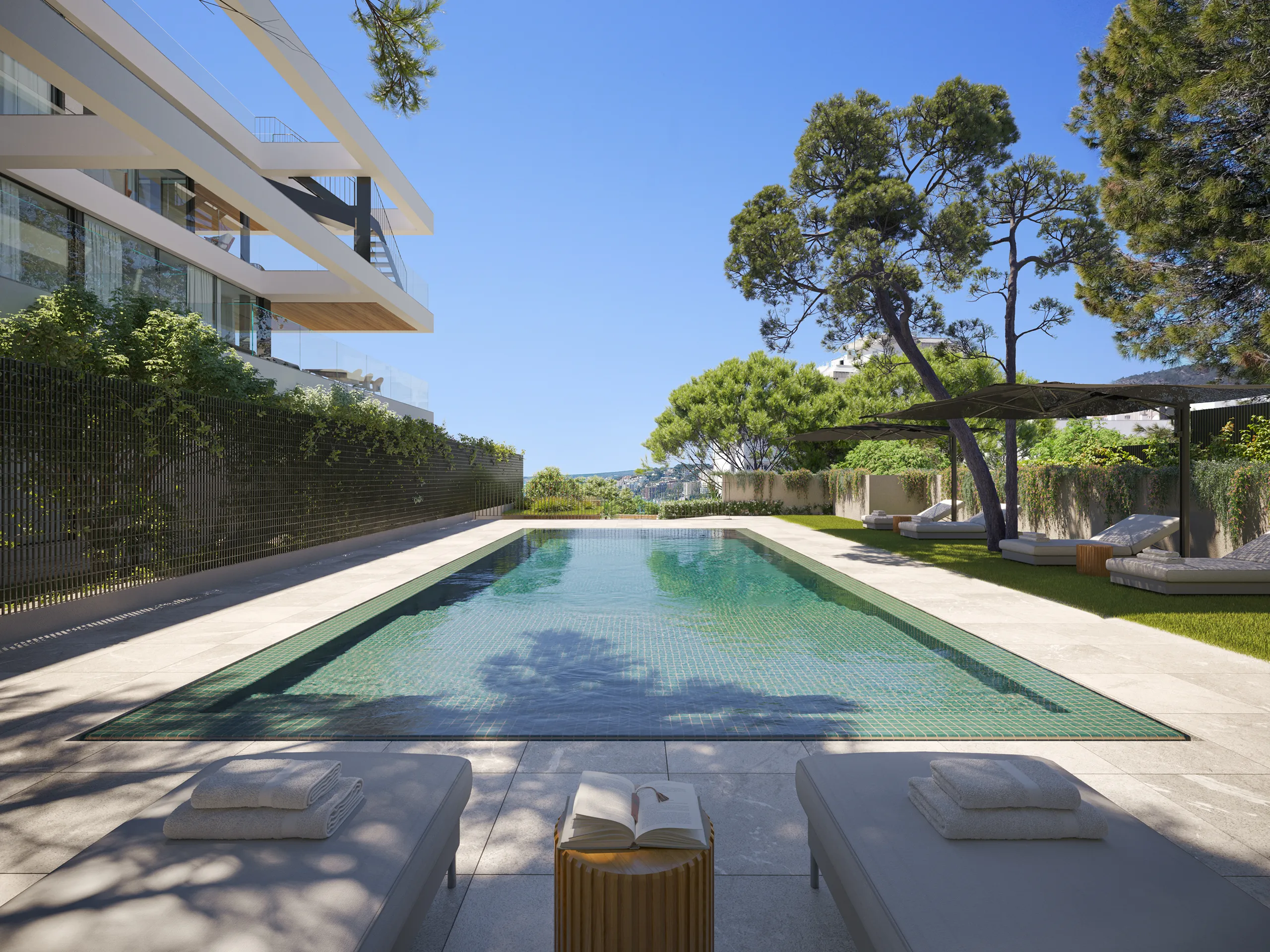 Ever Marivent Apartments Palma Mallorca Pool hyperrealistic renders