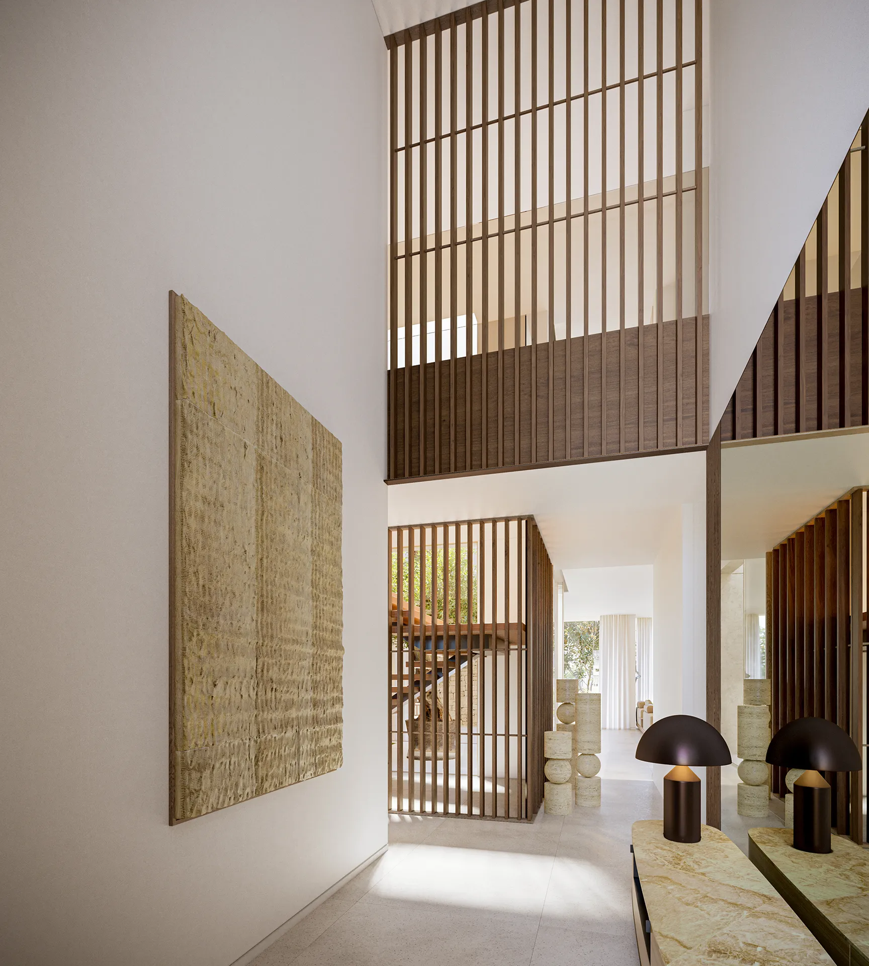 Villa in Dubai Hallway Real Estate Visualization
